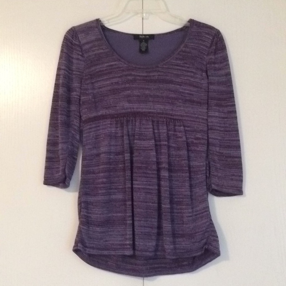 Purple Scoop Neck Top